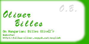 oliver billes business card